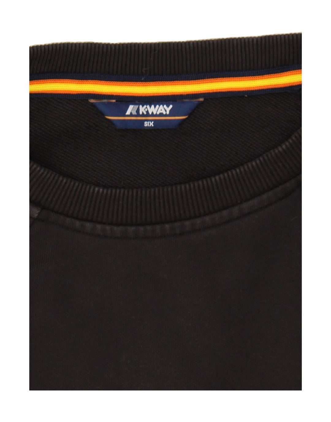 K-WAY Womens Oversized Crop Sweatshirt Jumper US 6 Medium Black Cotton Vintage K-Way and Second-Hand K-Way from Messina Hembry 