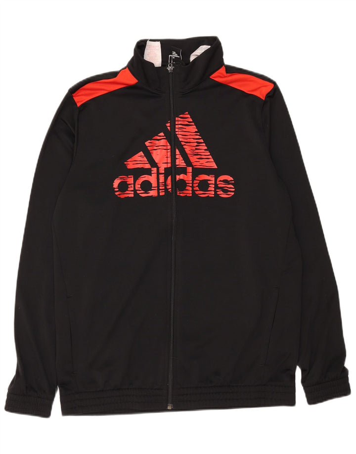 Gornja jakna od trenirke Adidas za djevojčice od 15 do 16 godina, crni poliester