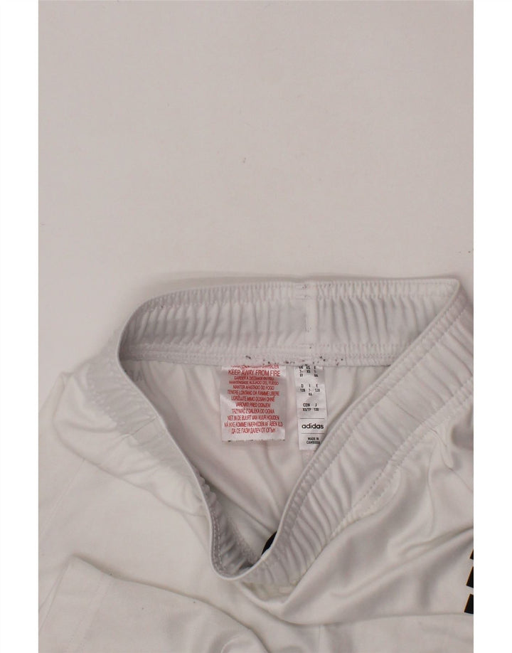 ADIDAS Aeroready sportske kratke hlače za dječake 7-8 godina, bijeli poliester