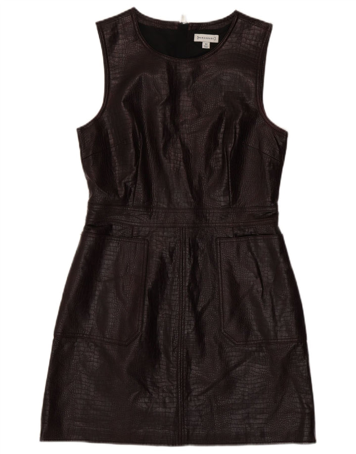 WAREHOUSE Ženska plašt haljina bez rukava UK 12 Srednje smeđa životinjska šara