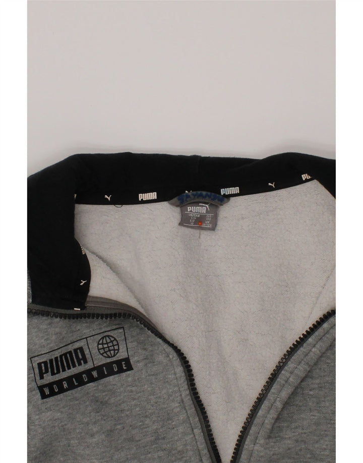 Pulover s kapuljačom s kapuljačom PUMA za djevojčice 11-12 godina, sivi pamuk