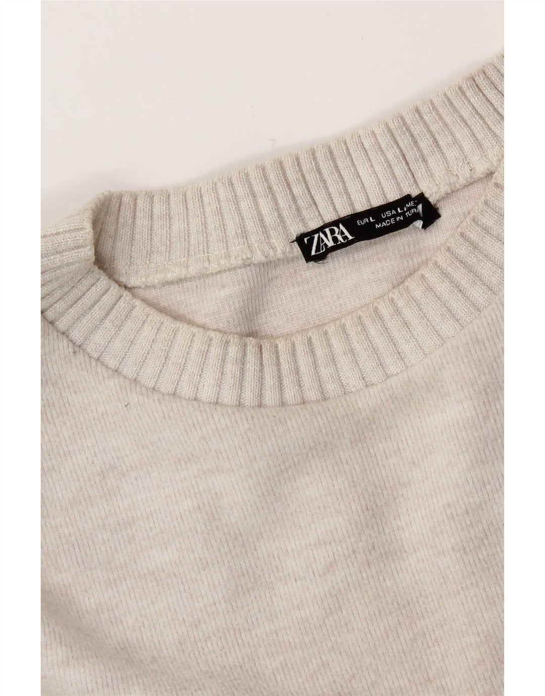 Zara ženska majica s dugim rukavima UK 16 Large Off White