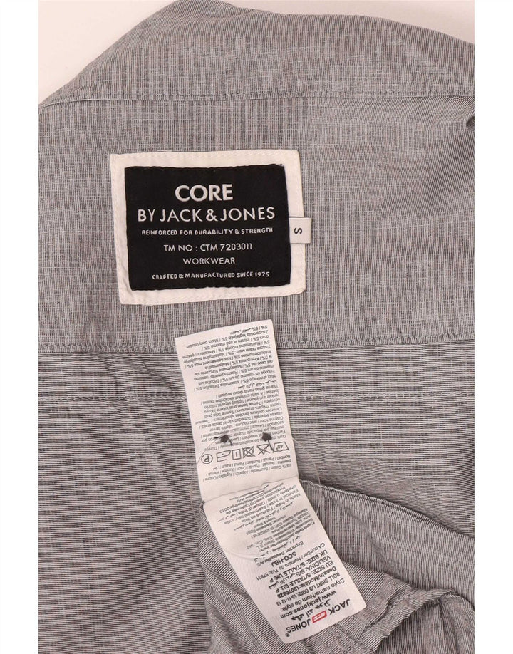 Jack & Jones muška majica s dugim izrezom Mala siva pamučna