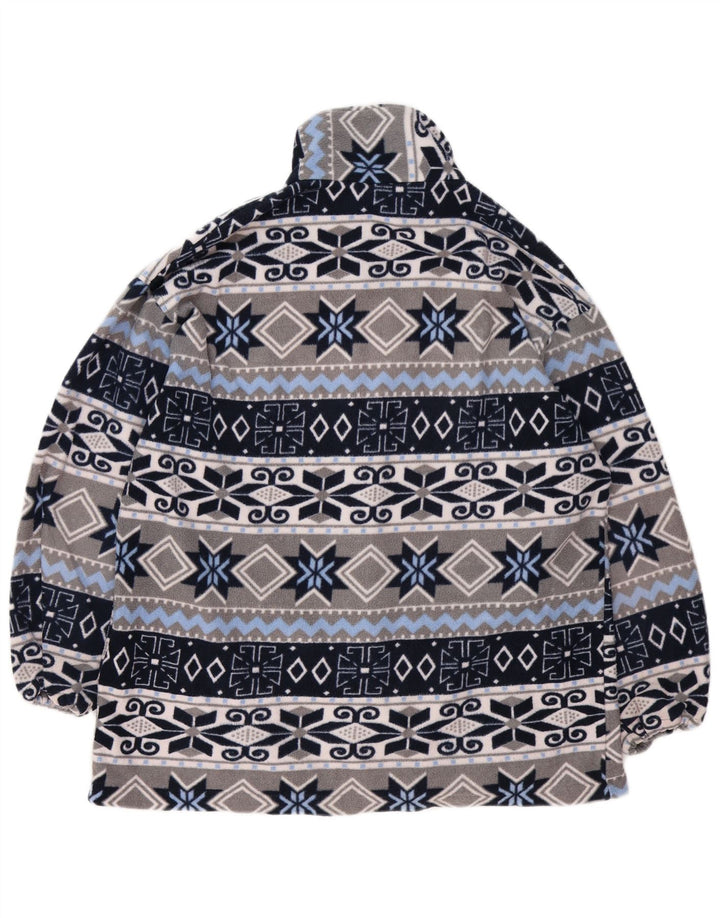 VINTAGE Muška jakna od flisa UK 40 Large Grey Fair Isle
