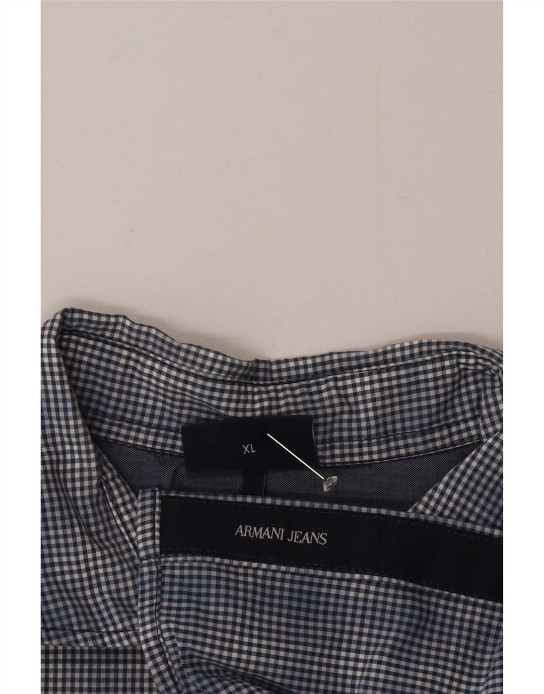 Armani Jeans muška košulja XL tamnoplava gingham