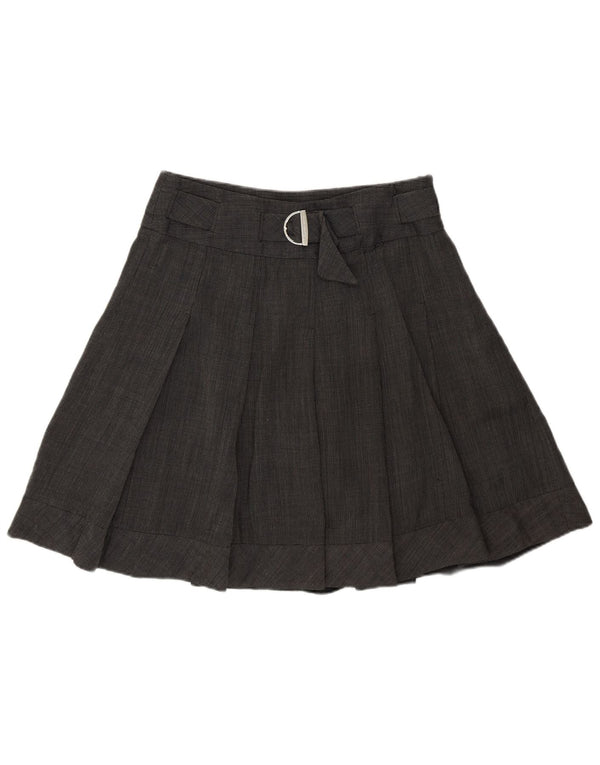Ženska plisirana suknja Karen Millen UK 12 srednje W30 siva vuna