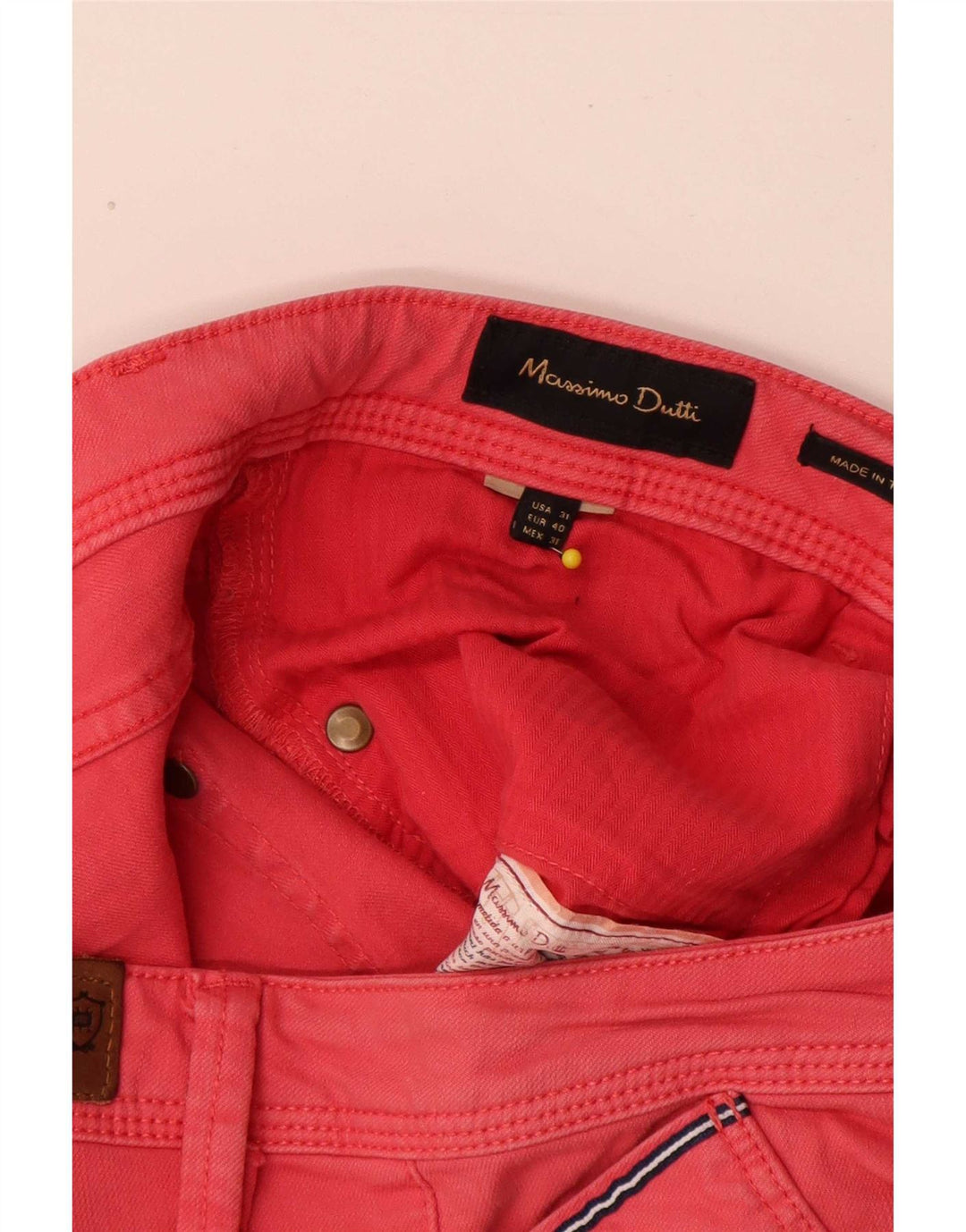 Muške uske traperice Massimo Dutti EU 40 srednje W31 L30 ružičasta