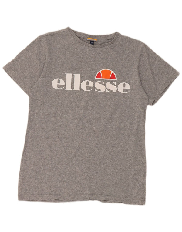 Ellesse Womens Graphic T-Shirt Top UK 8 Small Grey
