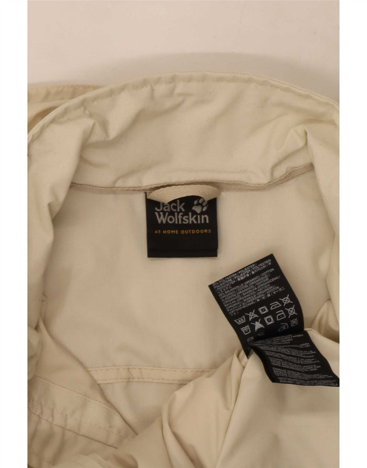 Jack Wolfskin ženska kišna jakna s kapuljačom UK 6 XS Off bijeli poliester