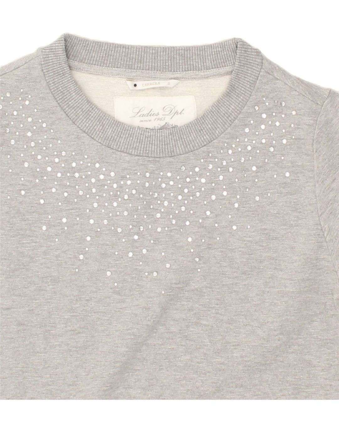 CARRERA Womens Sweatshirt Jumper UK 10 Small Grey Vintage Carrera and Second-Hand Carrera from Messina Hembry 