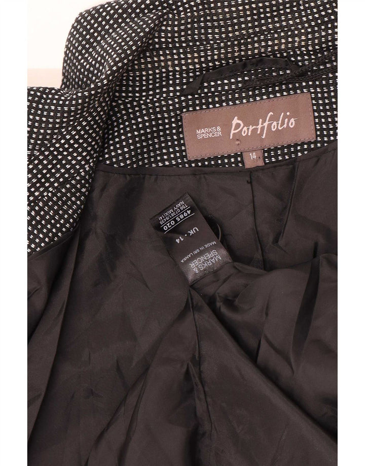 Marks & Spencer Ženska jakna s 4 gumba UK 14 srednje tamnoplava