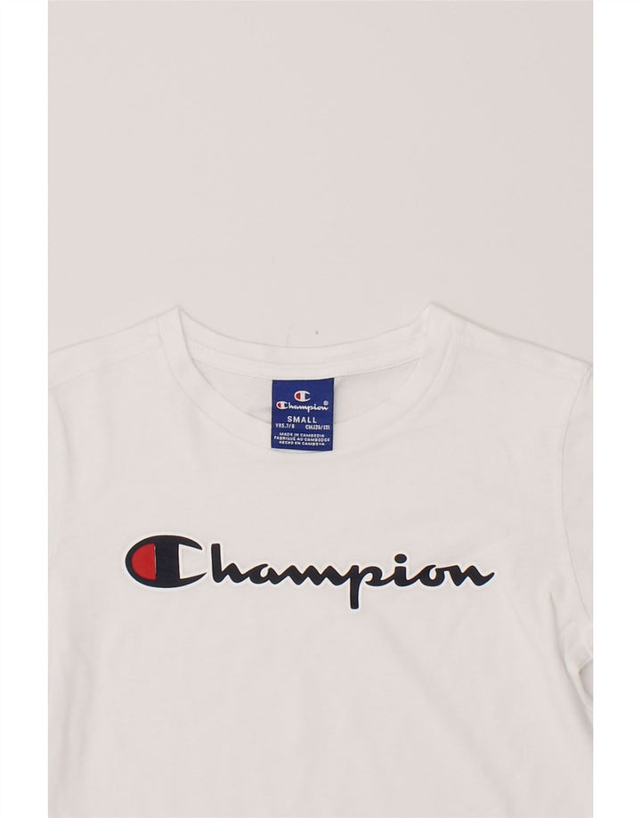 CHAMPION Boys Graphic T-Shirt Top 7-8 Years Small White Vintage Champion and Second-Hand Champion from Messina Hembry 