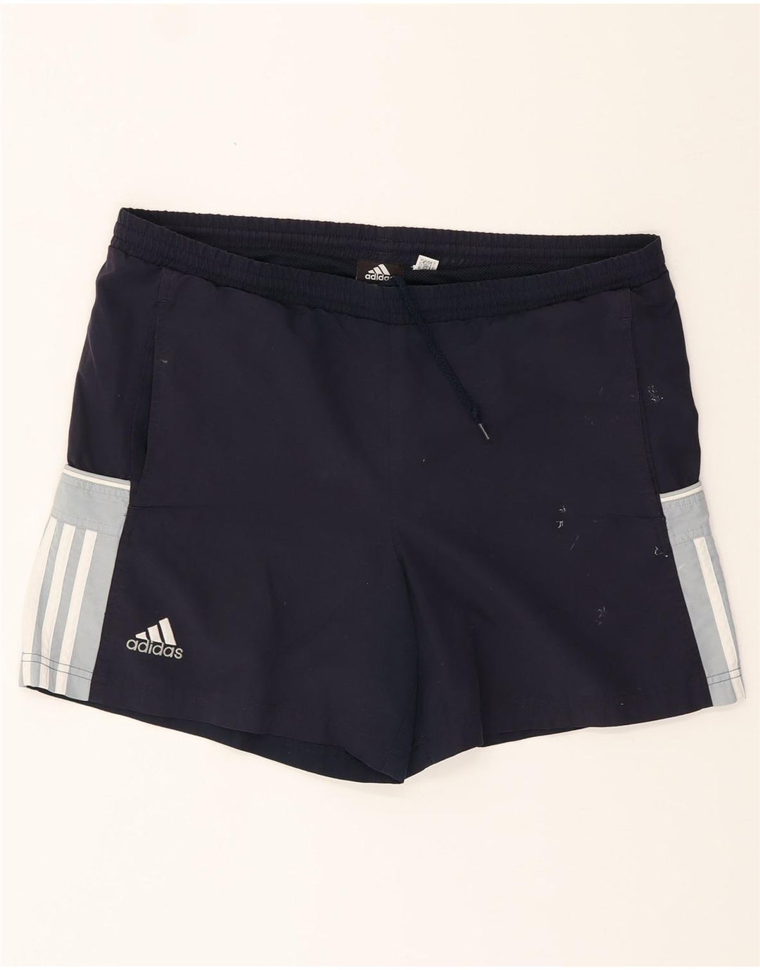 ADIDAS Mens Swimming Shorts Medium Navy Blue Colourblock Polyester Vintage Adidas and Second-Hand Adidas from Messina Hembry 
