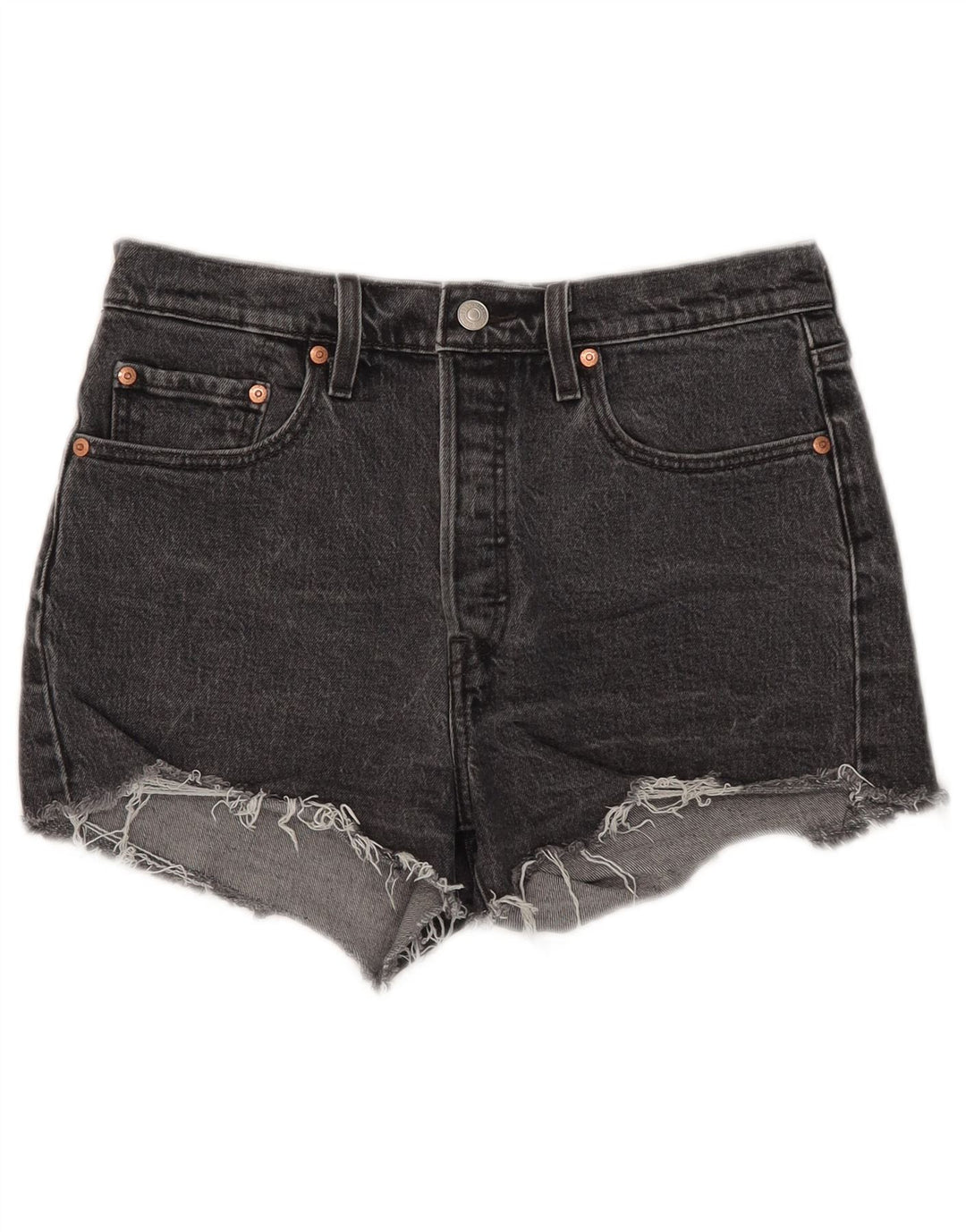Levi's ženske kratke traper hlače 501 W28 Srednje crni pamuk