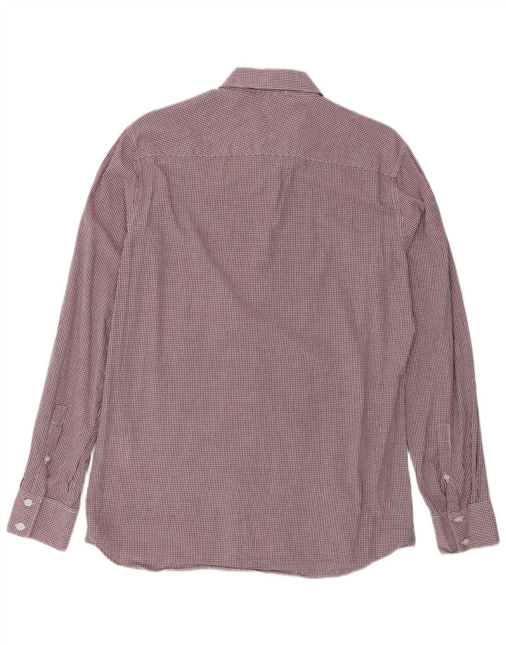 Dkny muška košulja srednje boje bordo boje gingham pamuka