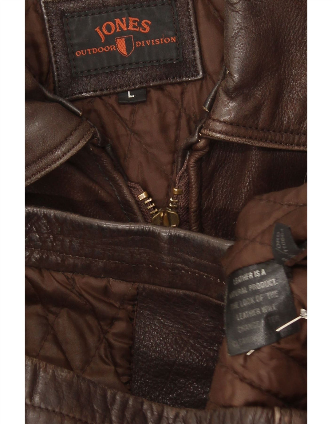 Jones muška kožna jakna UK 40 velika smeđa koža