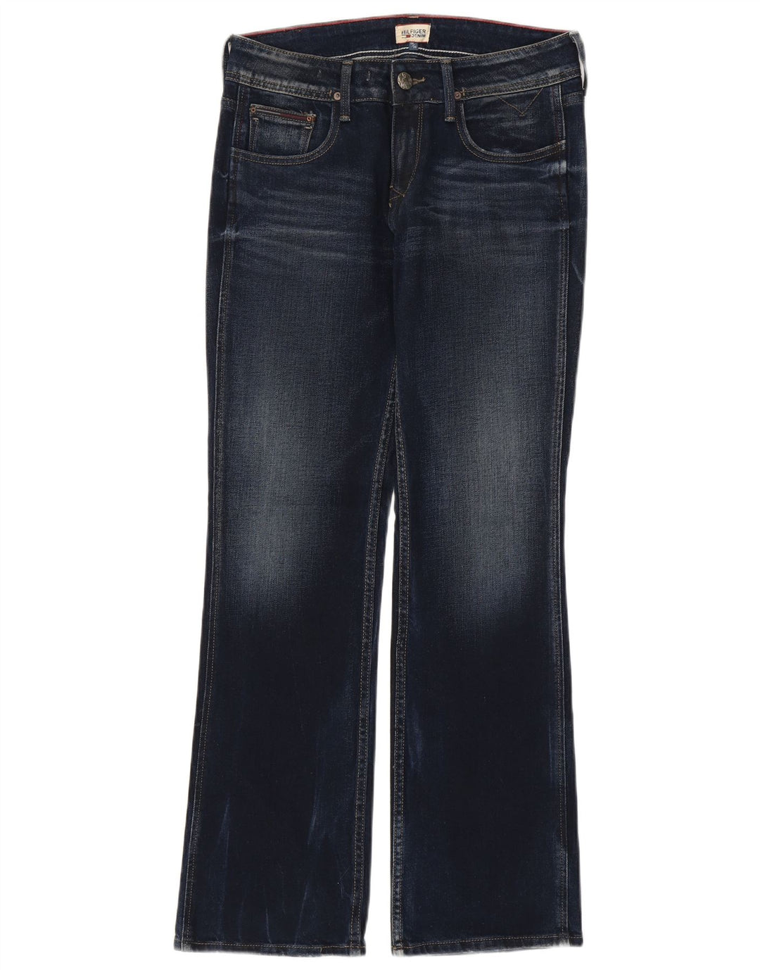 TOMMY HILFIGER Womens Bootcut Jeans W30 L30 Navy Blue Cotton Vintage Tommy Hilfiger and Second-Hand Tommy Hilfiger from Messina Hembry 