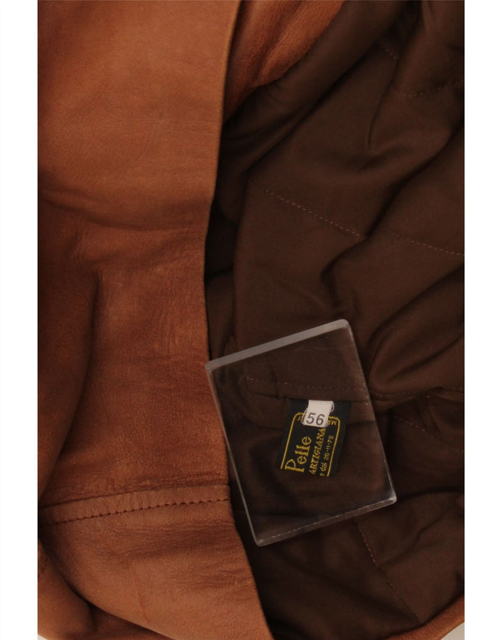 Vintage muški kožni kaput IT 56 3XL smeđa koža