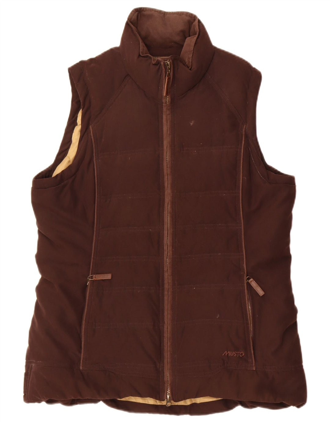 Musto ženska podstavljena jakna UK 16 veliki smeđi poliester