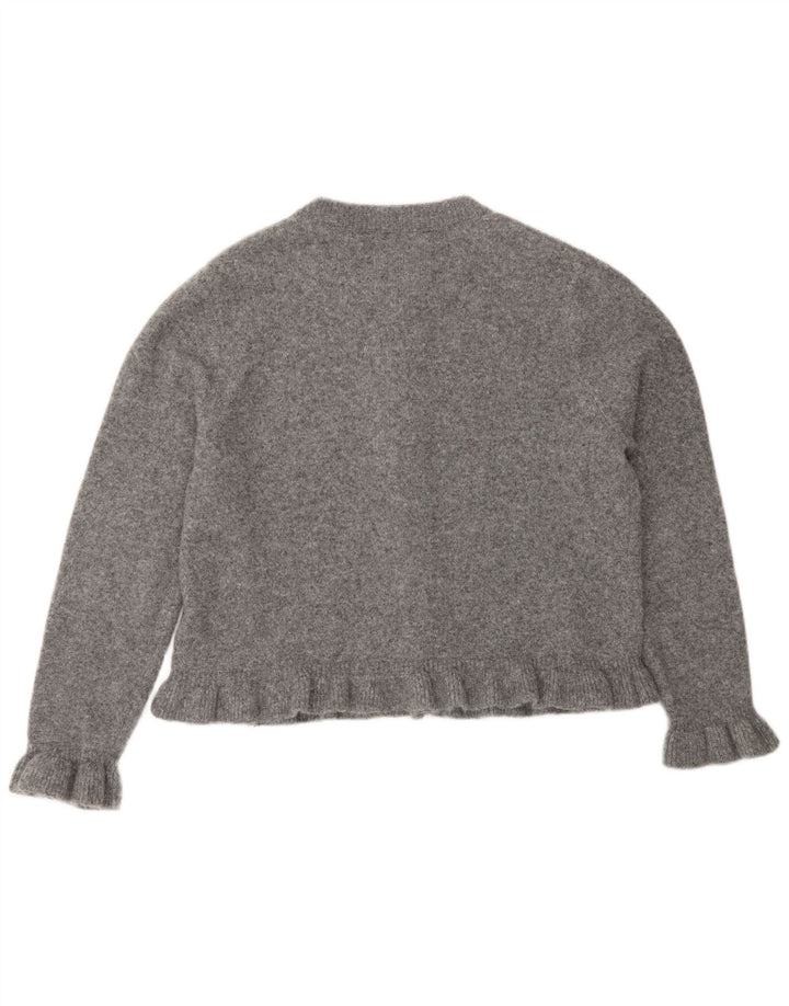 Zara ženski kardigan pulover UK 16 veliki sivi poliester