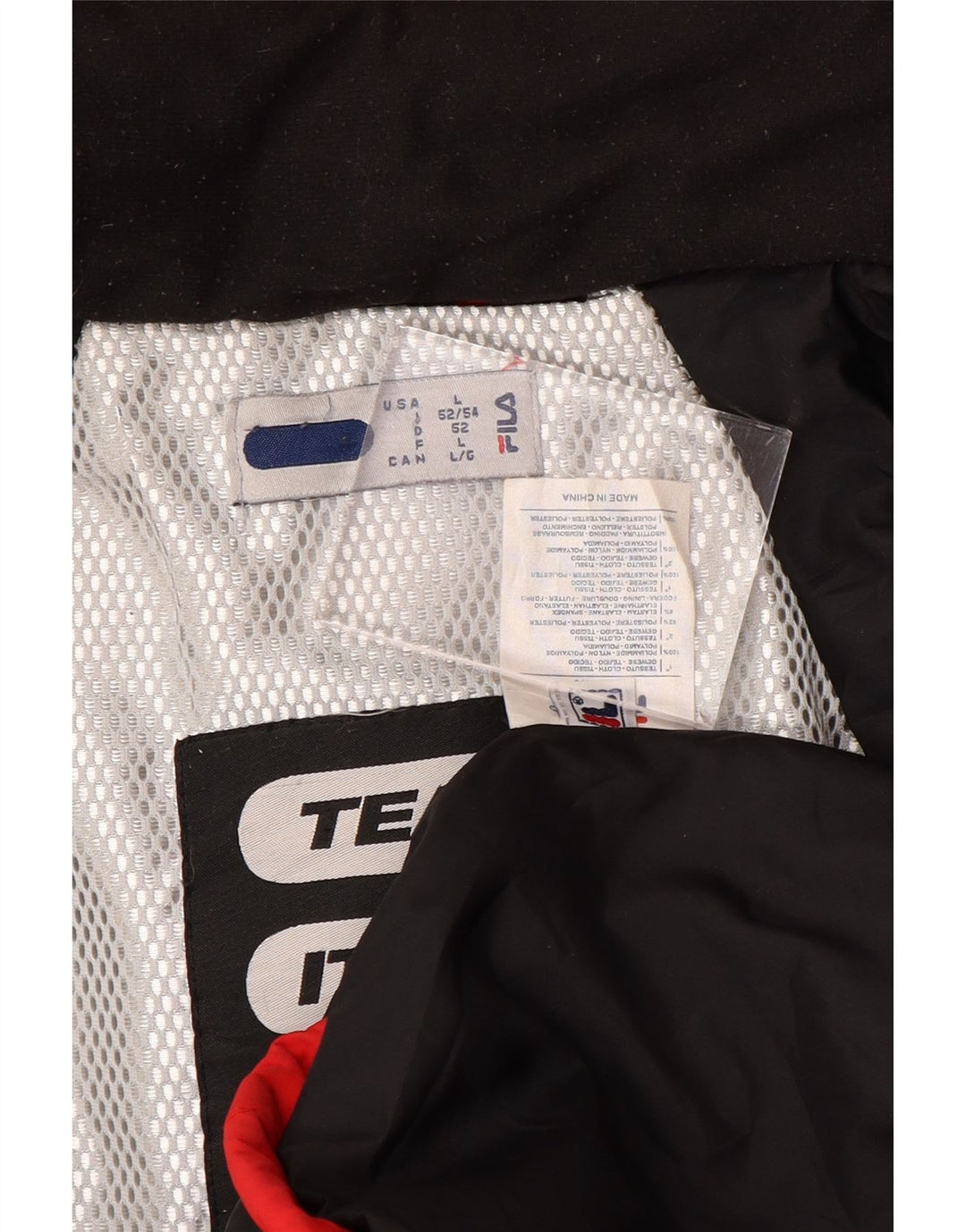 Fila muška vjetrovka s kapuljačom UK 40 velika crvena poliamidna boja