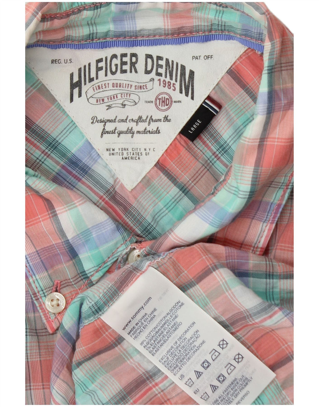 Tommy Hilfiger muška košulja, pamuk, veliki raznobojni karo