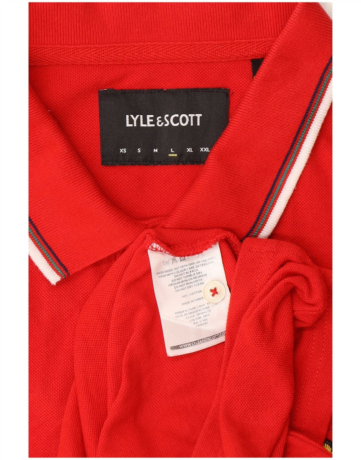 Lyle & Scott muška polo majica velika crvena pamuk