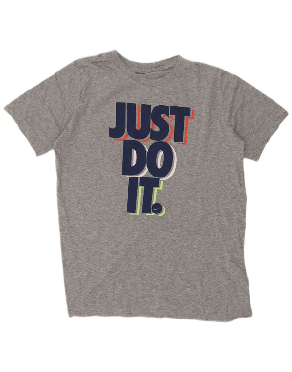 Nike Boys Graphic T-Shirt Top 13-14 Years XL sivi pamuk