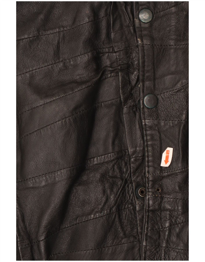 Vintage muška kožna jakna kratkih rukava UK 40 velika crna