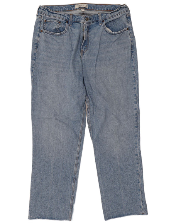 Abercrombie & Fitch ženske ravne traperice srednjeg rasta W32 L28 plave iz 90-ih