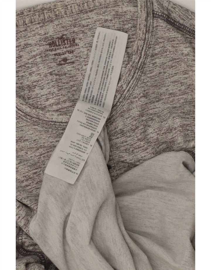 Hollister muška majica dugih rukava, mali sivi flekasti pamuk