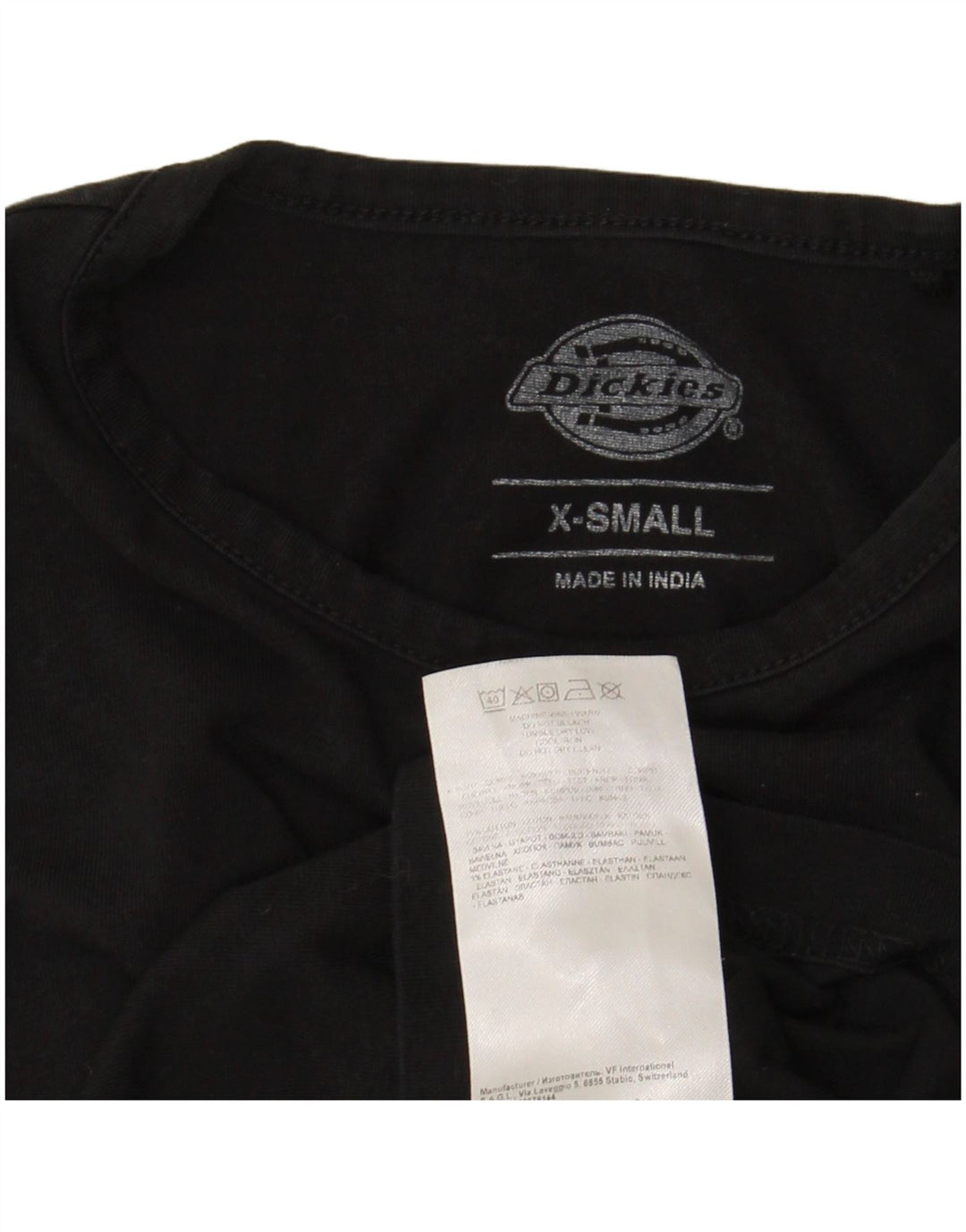 DICKIES Ženski uski grafički prsluk UK 4 XS, crni pamuk