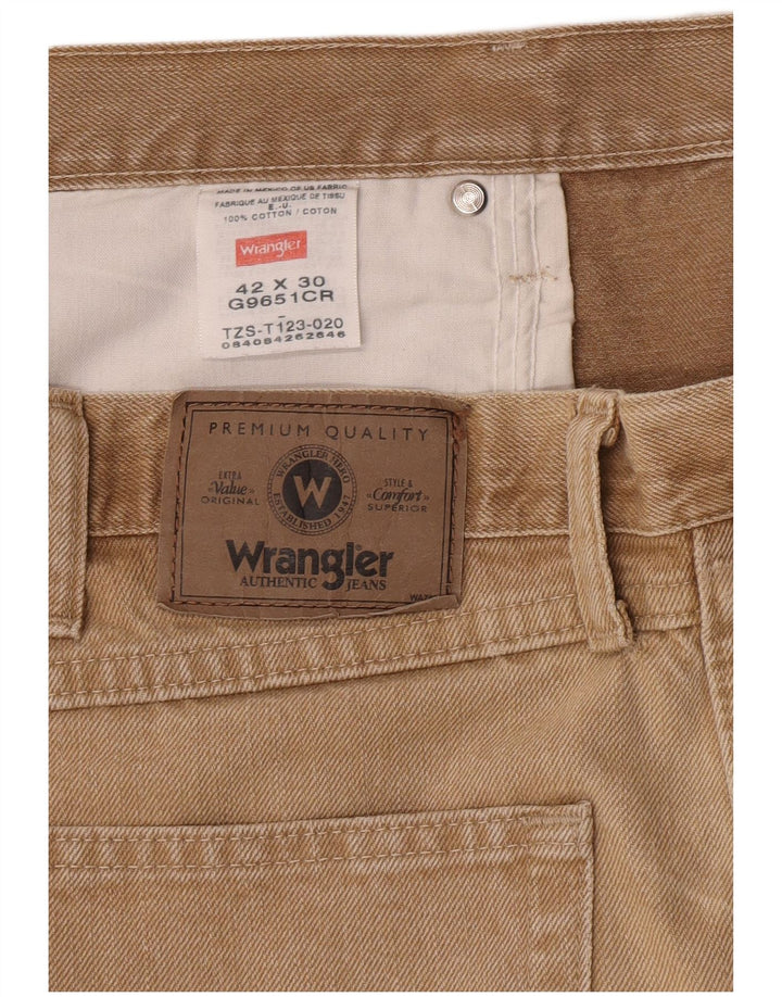Wrangler muške ravne traperice W42 L30 bež pamuk