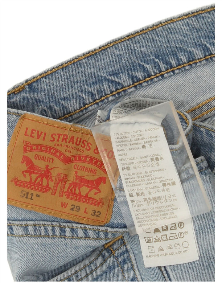 Levi's muške 511 sužene traperice W29 L32 plavi pamuk