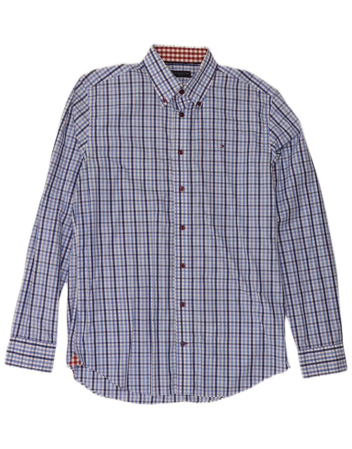 Tommy Hilfiger muška košulja veličina 39 15 1/2 srednje plava karirana pamuk