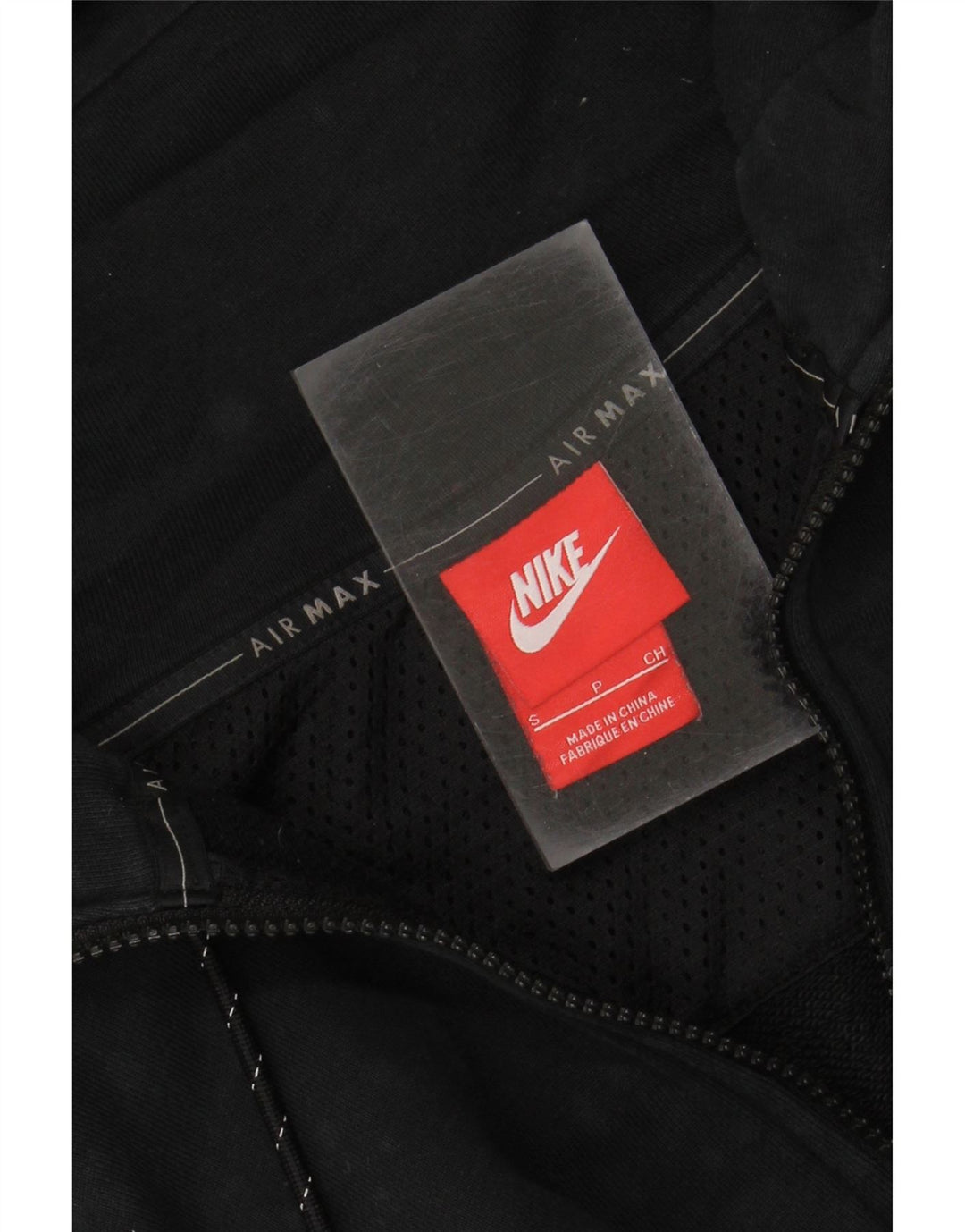 NIKE Mens Zip Hoodie Sweater Small Black Cotton Vintage Nike and Second-Hand Nike from Messina Hembry 