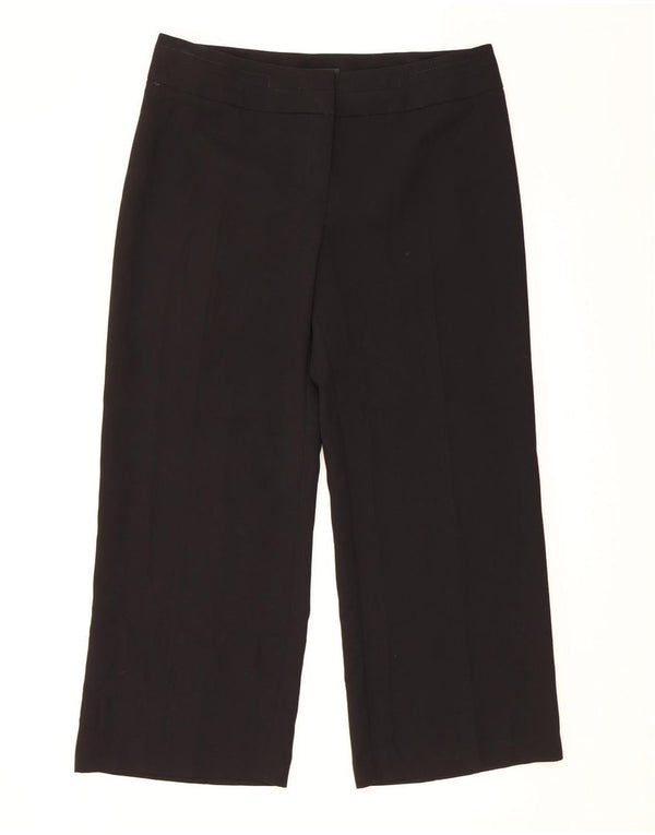 Marks & Spencer ženske široke ležerne hlače UK 16 Large W34 L28 crne