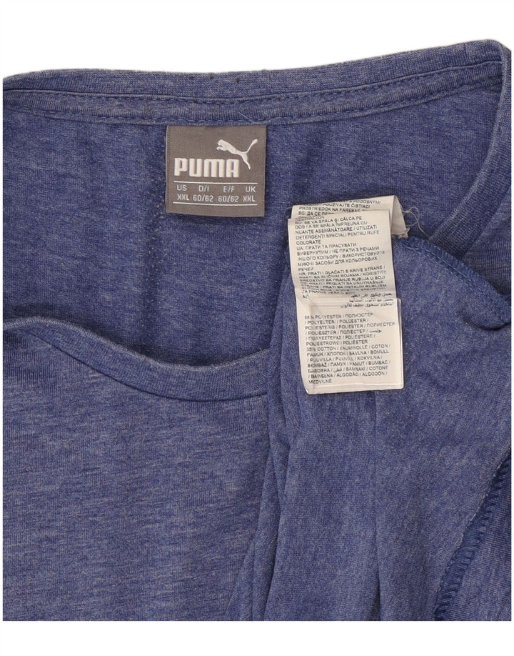 Puma muška majica kratkih rukava s grafičkim motivima 2XL plavi flekasti poliester