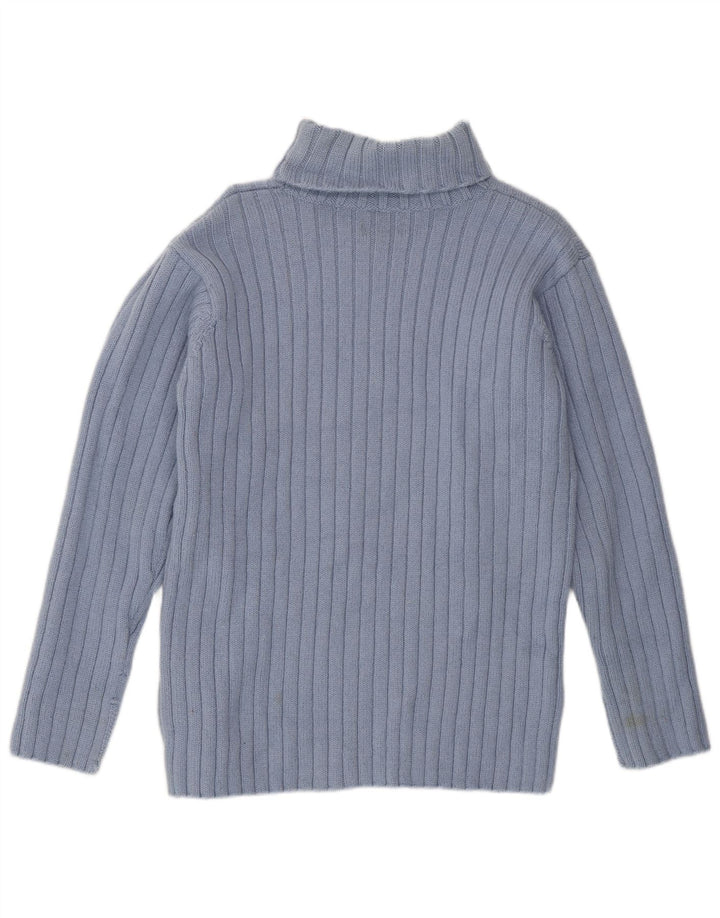 JIGSAW Ženski pulover s rol izrezom UK 14 Srednje plava vuna