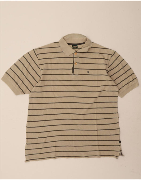 Invicta muška polo majica 2XL bež prugasti pamuk
