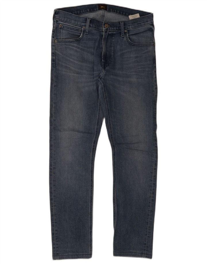 Lee Mens Luke Slim Jeans W32 L32 Plavi pamuk