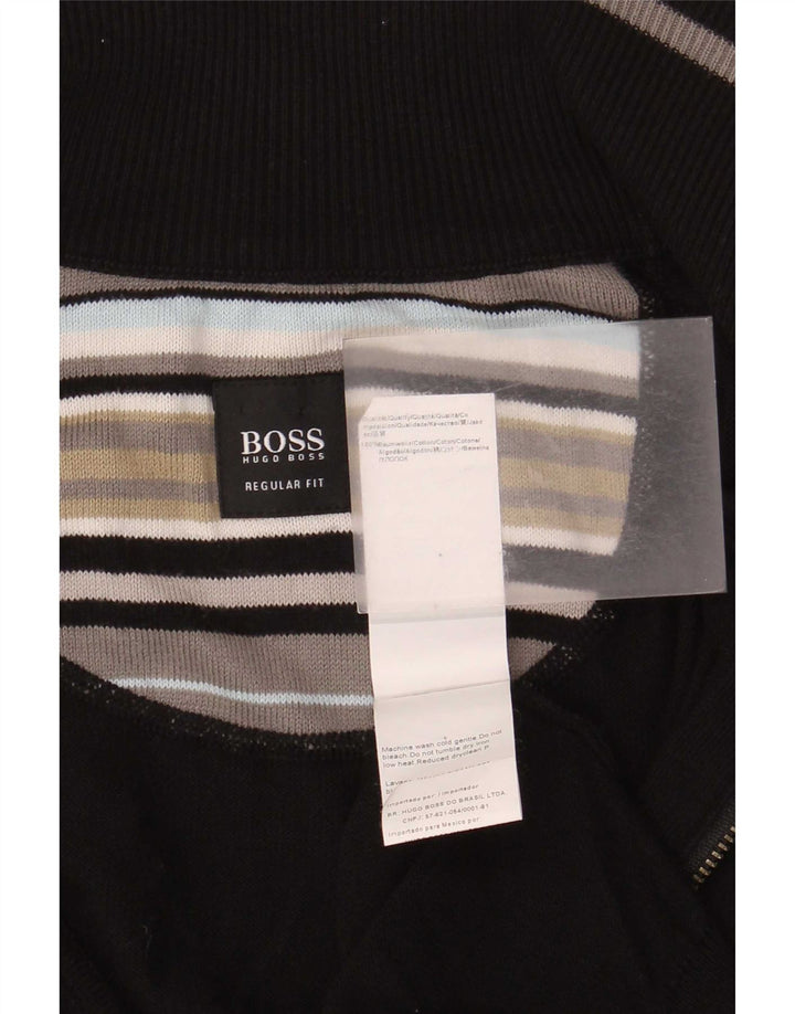 Hugo Boss muški džemper regularnog kroja Veliki crni pamuk
