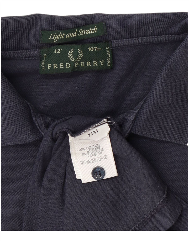 Fred Perry muška lagana i rastezljiva polo majica Srednje tamnoplavi pamuk