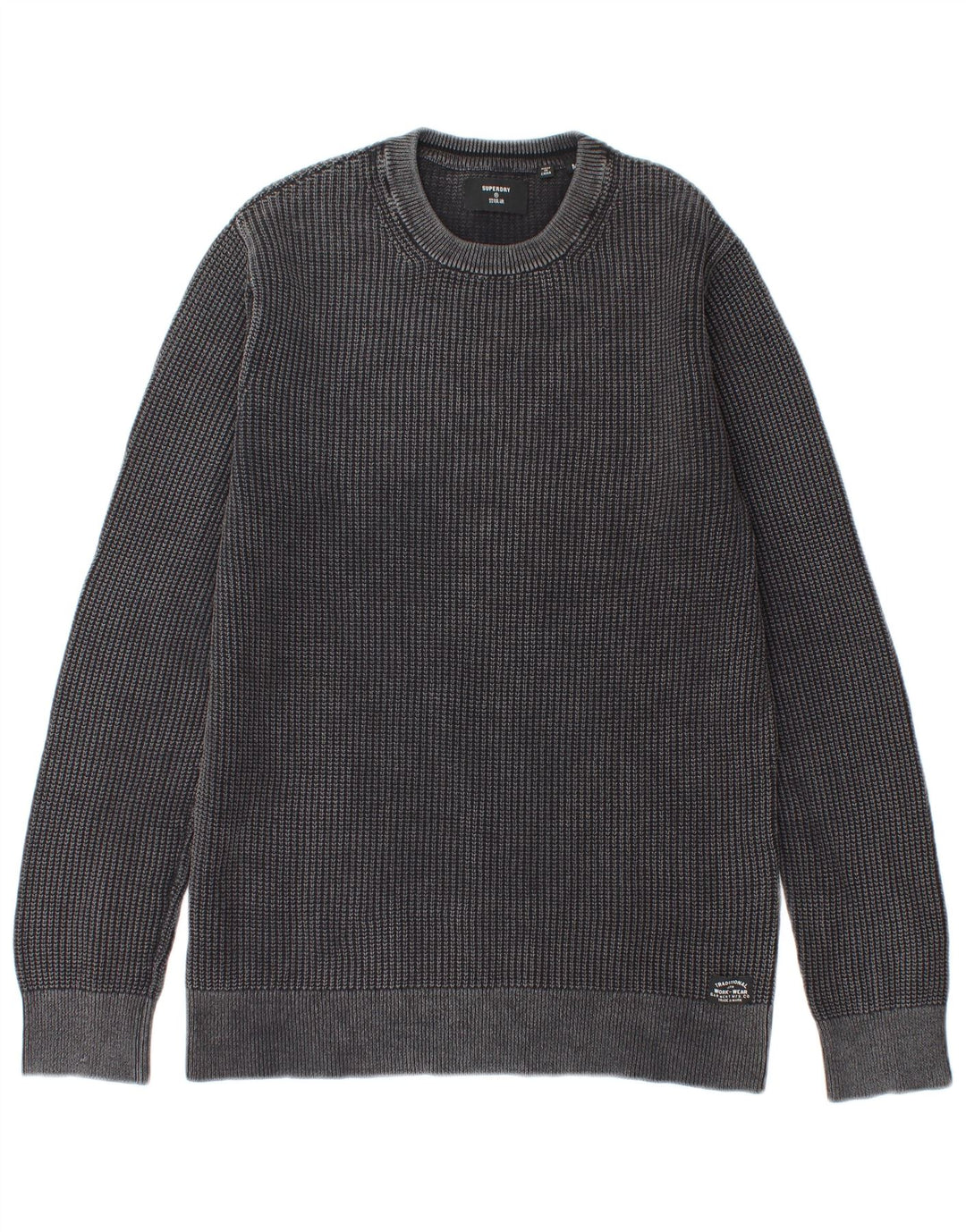 Superdry muški džemper s okruglim izrezom, srednje sivi pamuk