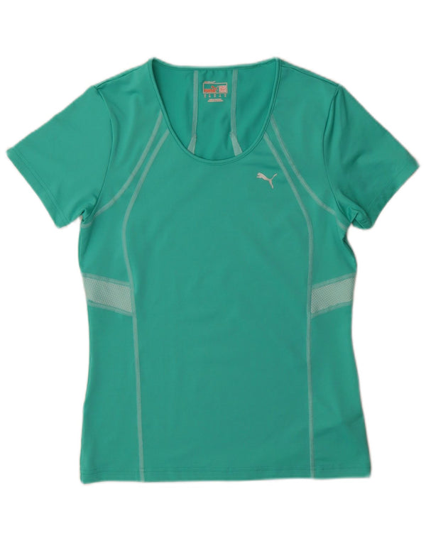 Puma ženska majica kratkih rukava UK 12 Medium Green Colourblock poliester