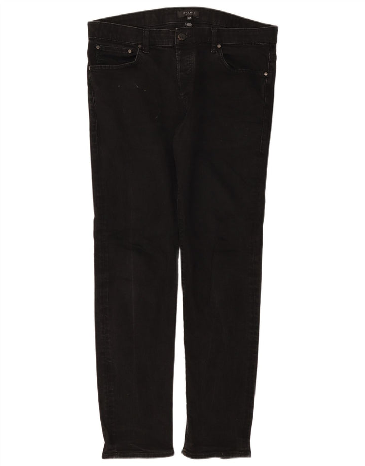 Muške uske traperice Ted Baker W34 L30 crni poliester