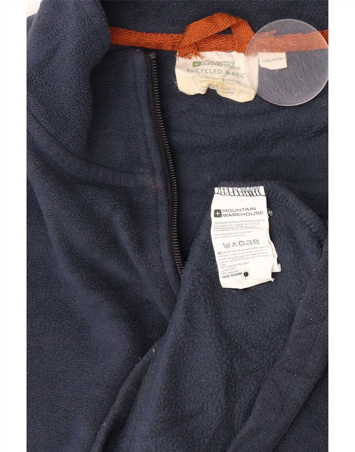 Mountain Warehouse muški džemper od flisa s patentnim izrezom 2XL tamnoplavi poliester
