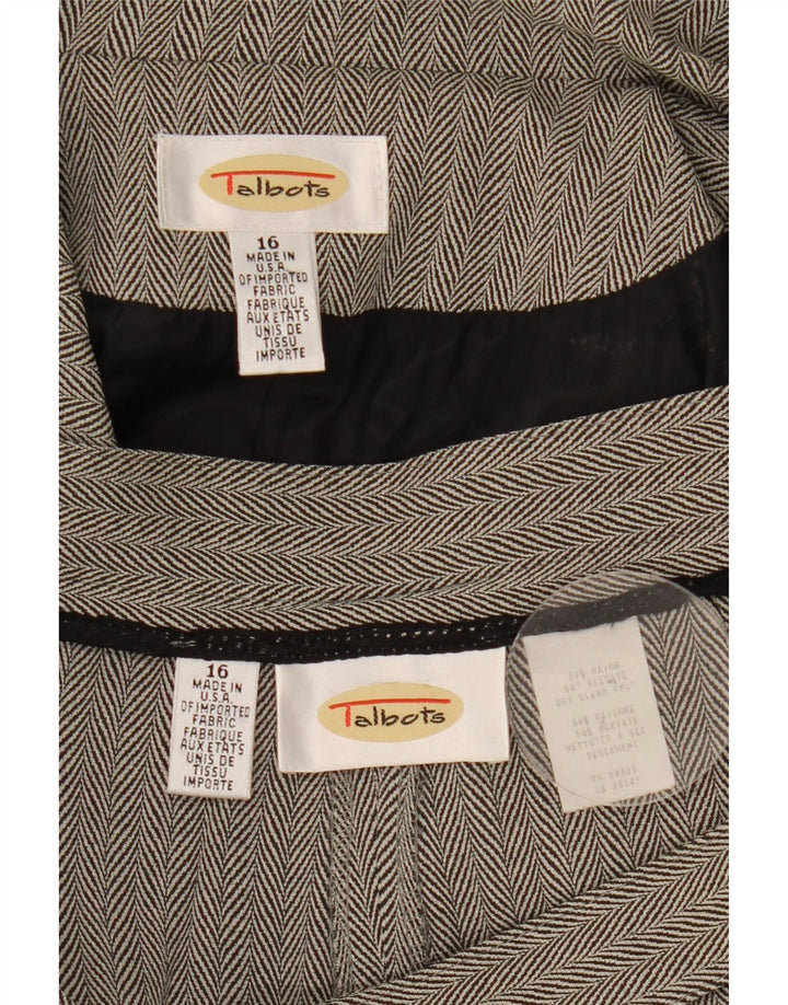 Talbots ženski komplet od 2 gumba UK 16 veliki W34 L30 siva riblja kost