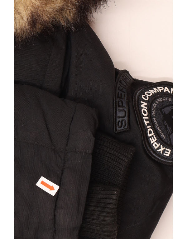 Superdry ženska parka jakna UK 12 srednje crna zimska