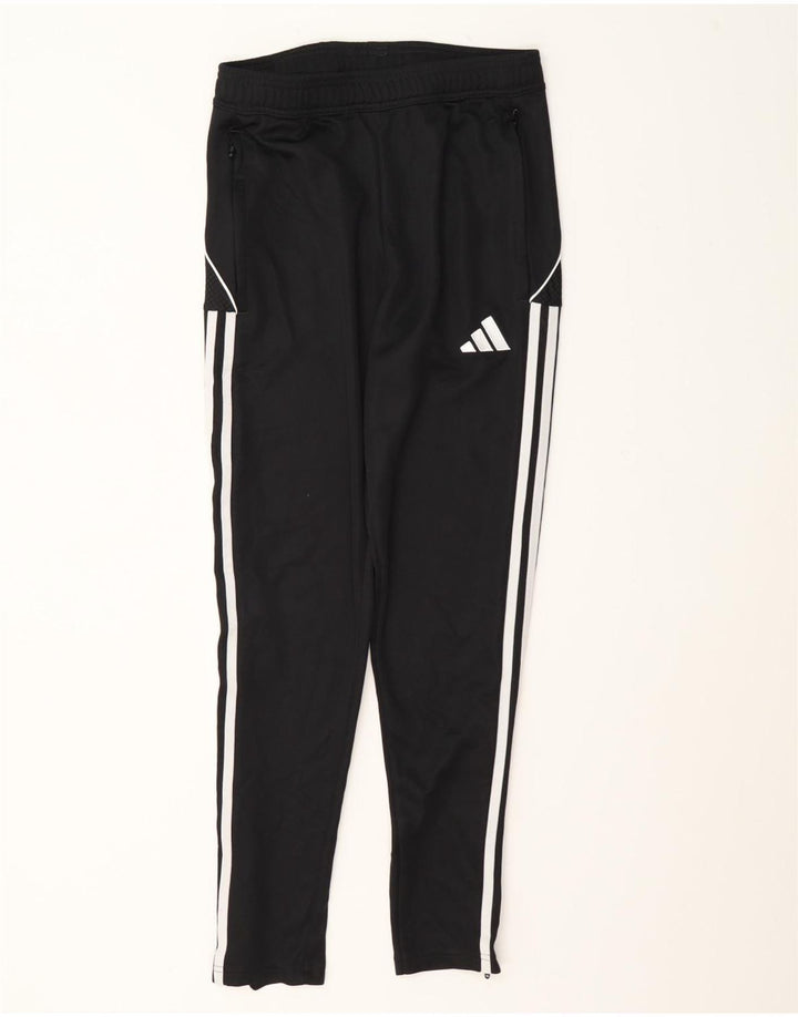Adidas muške uske hlače za trenirku Male crne poliesterske